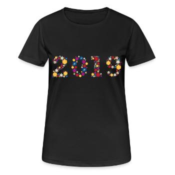 Flowers 2019 - Women's Breathable T-Shirt - black - Front - AI Model Female 172 light (172cm)