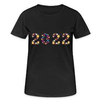 Flowers 2022 - Women's Breathable T-Shirt - black - Front - AI Model Female 172 light (172cm)