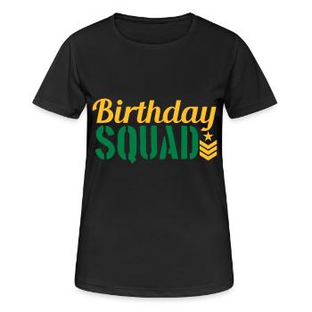 squad militaer armee army general komando einheit - Frauen T-Shirt atmungsaktiv - Schwarz - Vorne - AI Model Female 172 light (172cm)