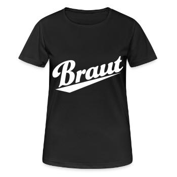 Braut - Frauen T-Shirt atmungsaktiv - Schwarz - Vorne - AI Model Female 172 light (172cm)