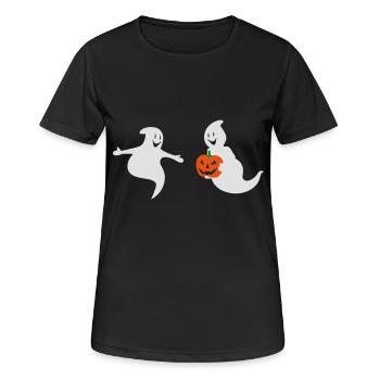halloween geister - Frauen T-Shirt atmungsaktiv - Schwarz - Vorne - AI Model Female 172 light (172cm)