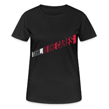 chut personne ne s’en soucie - T-shirt respirant Femme - noir - Devant - AI Model Female 172 light (172cm)