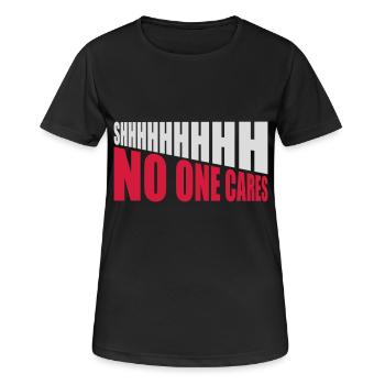 chut personne ne s’en soucie - T-shirt respirant Femme - noir - Devant - AI Model Female 172 light (172cm)