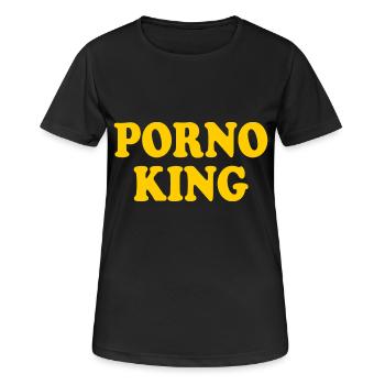 Porno king - Frauen T-Shirt atmungsaktiv - Schwarz - Vorne - AI Model Female 172 light (172cm)
