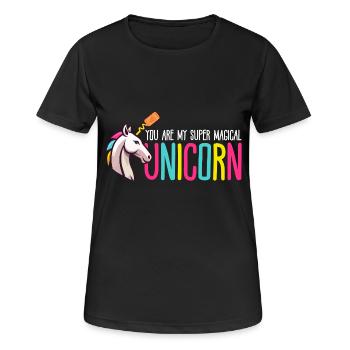 Super Magical Unicorn - Women's Breathable T-Shirt - black - Front - AI Model Female 172 light (172cm)
