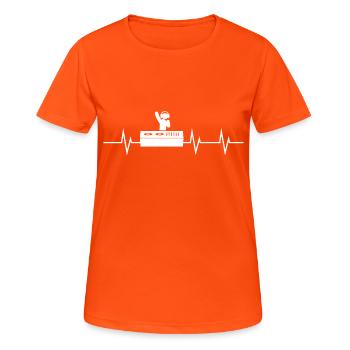 Heartbeat of the Night - DJ Edition - Women's Breathable T-Shirt - neon orange - Front - AI Model Female 172 dark (172cm)