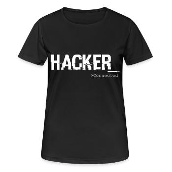 hacker - T-shirt respirant Femme - noir - Devant - AI Model Female 172 light (172cm)
