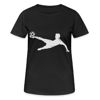 Soccer Goal Football Soccer - Women's Breathable T-Shirt - black - Front - AI Model Female 172 light (172cm)