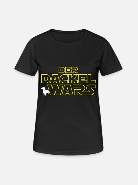 Der Dackel Wars - Farbwechsel möglich - Frauen T-Shirt atmungsaktiv - Schwarz