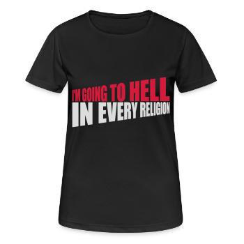 En allant en enfer - T-shirt respirant Femme - noir - Devant - AI Model Female 172 light (172cm)