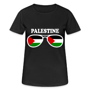Palestine - T-shirt respirant Femme - noir - Devant - AI Model Female 172 light (172cm)