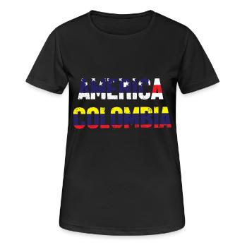 Colombie - T-shirt respirant Femme - noir - Devant - AI Model Female 172 light (172cm)