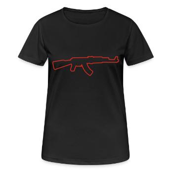 AK74 rifle - Women's Breathable T-Shirt - black - Front - AI Model Female 172 light (172cm)
