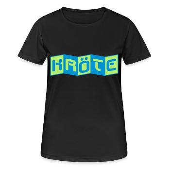 kröte frosch tier logo - Frauen T-Shirt atmungsaktiv - Schwarz - Vorne - AI Model Female 172 light (172cm)