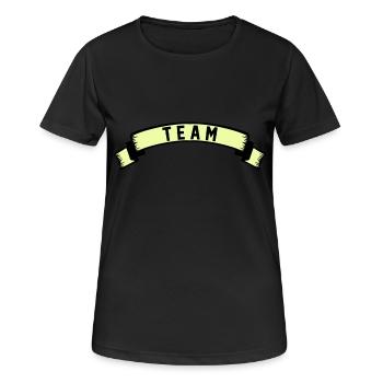 équipe - T-shirt respirant Femme - noir - Devant - AI Model Female 172 light (172cm)