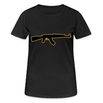 kalashnikov - Women's Breathable T-Shirt - black - Front - AI Model Female 172 light (172cm)