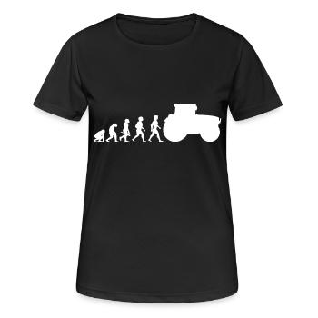 Evolution tractor tractor tractors - Women's Breathable T-Shirt - black - Front - AI Model Female 172 light (172cm)