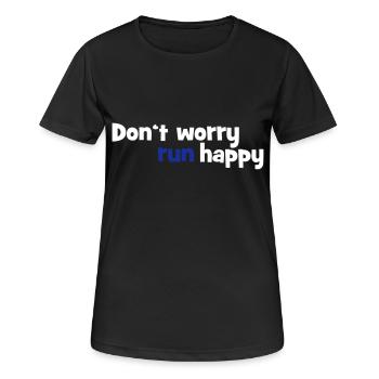 courir - T-shirt respirant Femme - noir - Devant - AI Model Female 172 light (172cm)