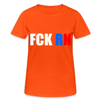 Fck rn - T-shirt respirant Femme - orange néon - Devant - AI Model Female 172 dark (172cm)