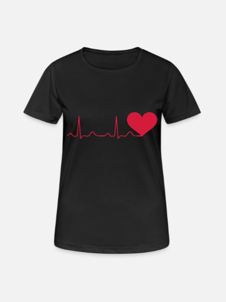 heartbeat - Women's Breathable T-Shirt - black