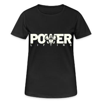 power lifting white - Women's Breathable T-Shirt - black - Front - AI Model Female 172 light (172cm)