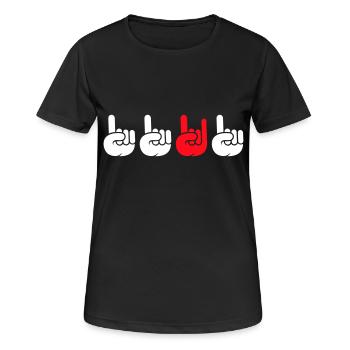 Anders Sein Heavy Metal Be Different Hard Rock Fan - T-shirt respirant Femme - noir - Devant - AI Model Female 172 light (172cm)