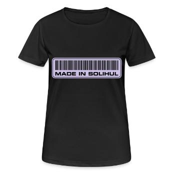 made-in-solihul-defender - Women's Breathable T-Shirt - black - Front - AI Model Female 172 light (172cm)