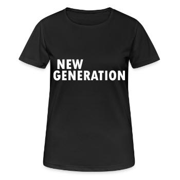 New generation - Frauen T-Shirt atmungsaktiv - Schwarz - Vorne - AI Model Female 172 light (172cm)