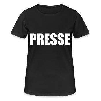 Presse - T-shirt respirant Femme - noir - Devant - AI Model Female 172 light (172cm)