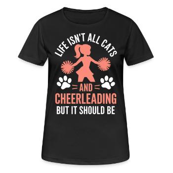 Cheerleading disant drôle Cheerleading cadeau - T-shirt respirant Femme - noir - Devant - AI Model Female 172 light (172cm)