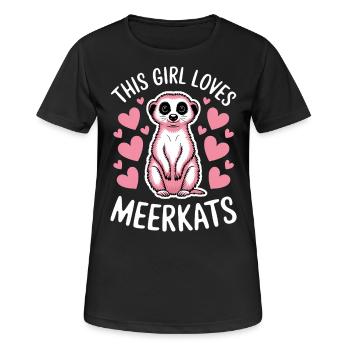 Suricate disant drôle Cadeau de suricate - T-shirt respirant Femme - noir - Devant - AI Model Female 172 light (172cm)