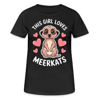Suricate disant drôle Cadeau de suricate - T-shirt respirant Femme - noir - Devant - AI Model Female 172 light (172cm)