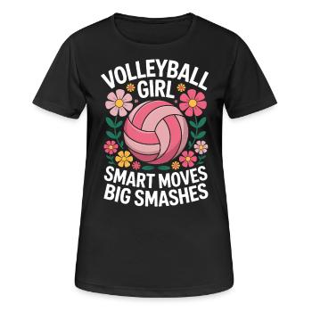 Volleyball Spruch Lustiges Volleyball Geschenk - Frauen T-Shirt atmungsaktiv - Schwarz - Vorne - AI Model Female 172 light (172cm)
