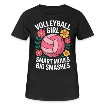 volley-ball dire drôle de cadeau de volley-ball - T-shirt respirant Femme - noir - Devant - AI Model Female 172 light (172cm)