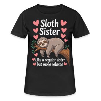 Sloth Saying, Sloths, Funny, Sloth Gift - Women's Breathable T-Shirt - black - Front - AI Model Female 172 light (172cm)