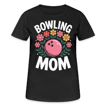 Bowling Spruch Mama Lustiges Bowling Geschenk - Frauen T-Shirt atmungsaktiv - Schwarz - Vorne - AI Model Female 172 light (172cm)