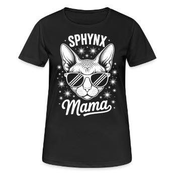 Chat Sphynx Disant Drôle Chat Sphynx Cadeau - T-shirt respirant Femme - noir - Devant - AI Model Female 172 light (172cm)