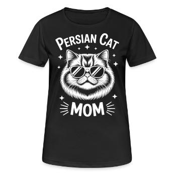 Chat persan disant drôle chat persan cadeau - T-shirt respirant Femme - noir - Devant - AI Model Female 172 light (172cm)