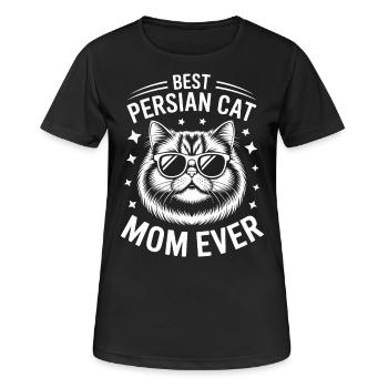 Persian Cat Saying Funny Persian Cat Gift - Women's Breathable T-Shirt - black - Front - AI Model Female 172 light (172cm)