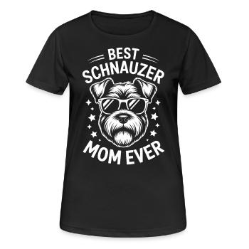 Schnauzer Spruch Mama Lustiges Schnauzer Geschenk - Frauen T-Shirt atmungsaktiv - Schwarz - Vorne - AI Model Female 172 light (172cm)