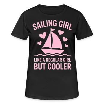 Sailing Saying Girl Sailor Sailing Gift - Women's Breathable T-Shirt - black - Front - AI Model Female 172 light (172cm)