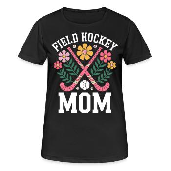 Feldhockey Spruch Mama Lustige Feldhockey Geschenk - Frauen T-Shirt atmungsaktiv - Schwarz - Vorne - AI Model Female 172 light (172cm)