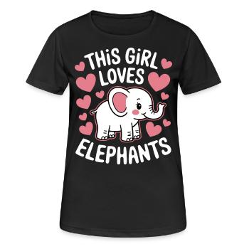 Elephant Saying Africa Funny Elephant Gift - Women's Breathable T-Shirt - black - Front - AI Model Female 172 light (172cm)