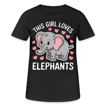 Elephant Saying Africa Funny Elephant Gift - Women's Breathable T-Shirt - black - Front - AI Model Female 172 light (172cm)