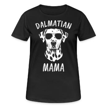Dalmatien disant maman drôle cadeau dalmatien - T-shirt respirant Femme - noir - Devant - AI Model Female 172 light (172cm)