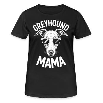 Greyhound Spruch Windhund Mama Greyhound Geschenk - Frauen T-Shirt atmungsaktiv - Schwarz - Vorne - AI Model Female 172 light (172cm)