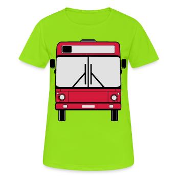 Busfahrer Bus Omnibus Schulbus Bus , Stadtbus (25) - Frauen T-Shirt atmungsaktiv - Neongrün - Vorne - AI Model Female 172 dark (172cm)