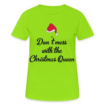 Christmas - Women's Breathable T-Shirt - neon green - Front - AI Model Female 172 dark (172cm)