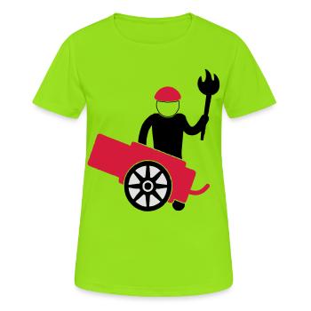 kanone - Frauen T-Shirt atmungsaktiv - Neongrün - Vorne - AI Model Female 172 dark (172cm)