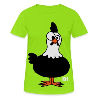 Chicken - Hen - Women's Breathable T-Shirt - neon green - Front - AI Model Female 172 dark (172cm)